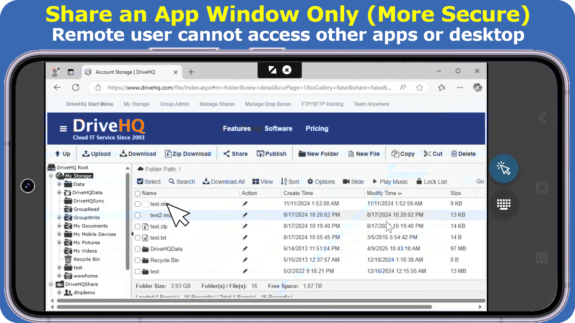 DriveHQ Team Anywhere